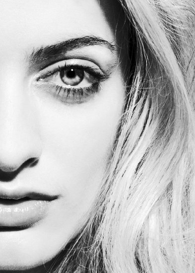 Black and white smiling portrait